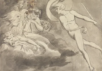 Satan approchant la cour du chaos